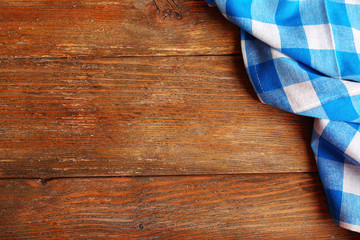 Napkin on wooden background