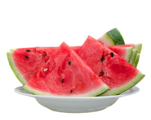 refreshing watermelon on a white background