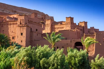 Papier peint photo autocollant rond Maroc Ait Benhaddou, Morocco