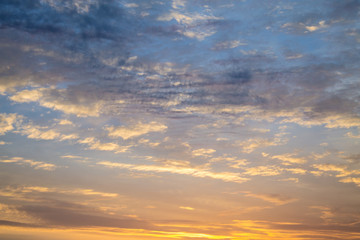 beautiful cloudy sunset sky background