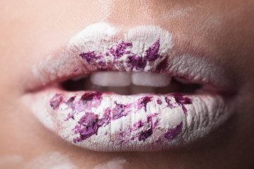 Beautiful lips creative make-up details
