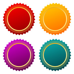 Blank color star seal