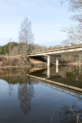 Obraz premium dramatic clouds over the river