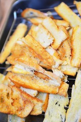 Fried bread croutons