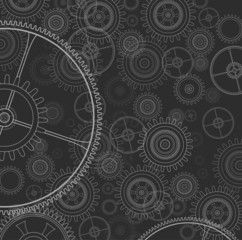 Science background with technology gears and cogwheel