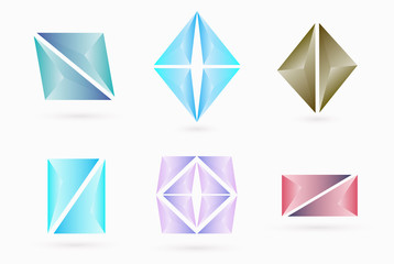 diamonds Business abstract logo template