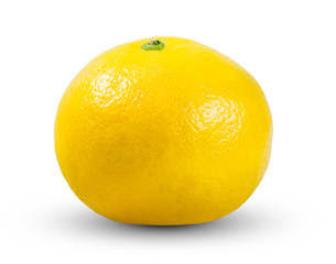 Fresh Yellow Grapefruit  isolated on white background