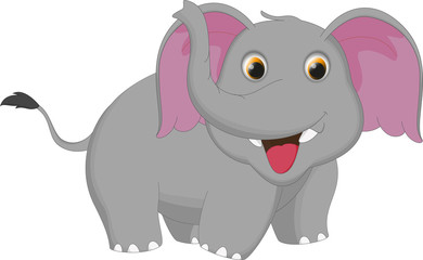 happy elephant cartoon