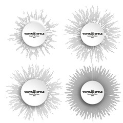 Set of vintage style star burst, retro elements for your design