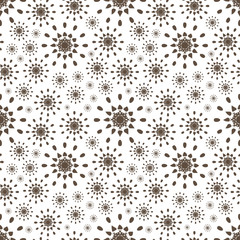 Seamless pattern with abstract flowers. Repeating modern stylish