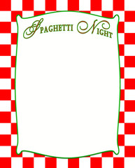 Fototapeta premium Italian red and white checkere background with white insert
