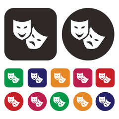 Theatrical masks icon