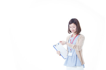 オフィスカジュアルID(白バック)