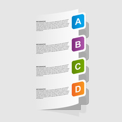 Paper infographic design template.