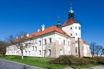 baroque Smecno castle, Central Bohemia, Czech republic, Europe