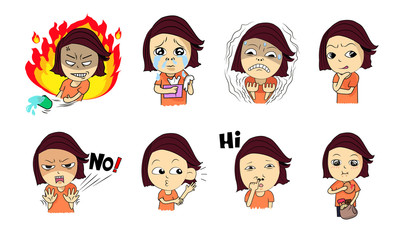 set of emotion girls 1
