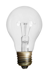 incandescence old bulb isolated with clipping path