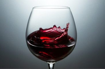 Beautiful splash of red wine