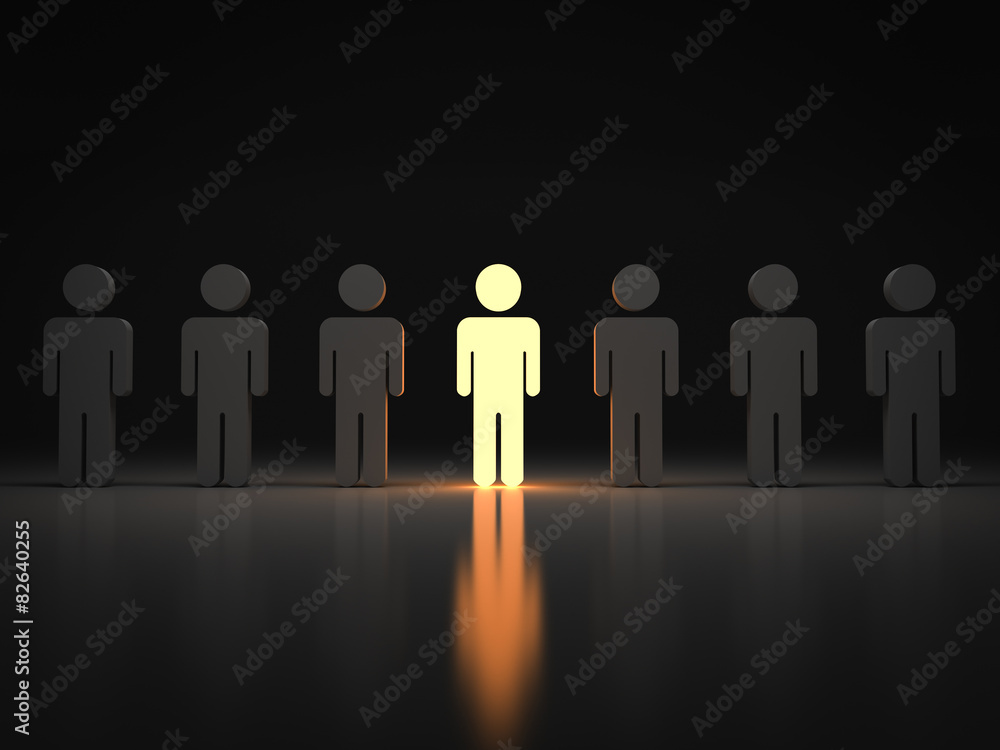 Poster stand out from the crowd and different concept