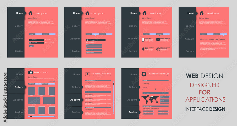 Poster Vector design of a flat interface