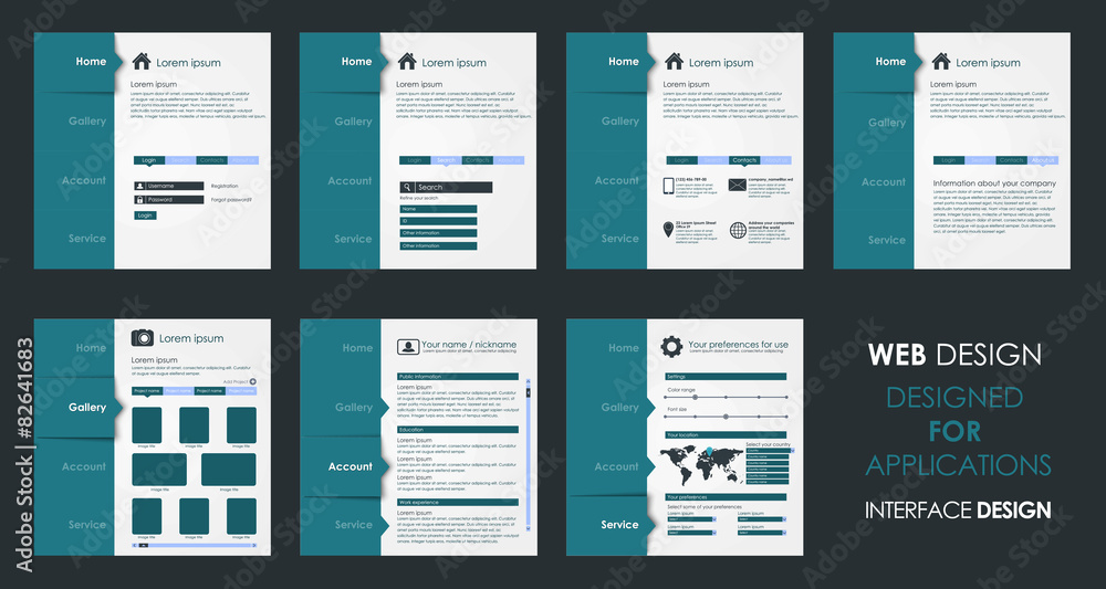Poster Vector design of a flat interface