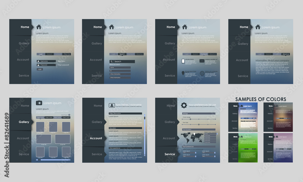 Poster Design vector template interface