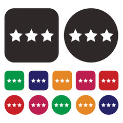 rating icon. ranking icon. rate icon. stars icon. vector