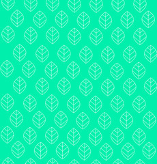 Seamless mint pattern leaves, modern abstract background