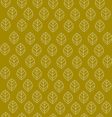 Seamless gold pattern, leaves, modern abstract background