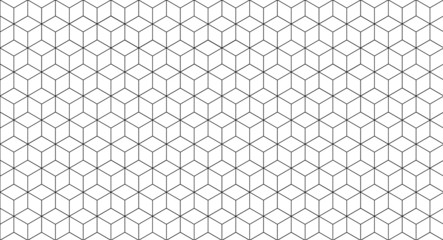 Fototapeta Cube seamless pattern, geometric line design, cube texture obraz