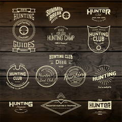Hunting badges logos and labels for any use