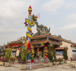 The Elegant Dragon on the sky at chinese temple