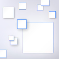 Background with blue square.