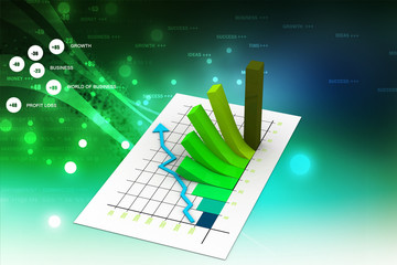 business graph with chart