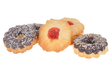 Cookie with chocolate and coconut chips