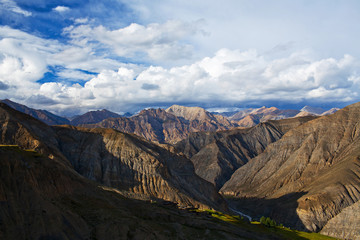 Dramatic Himalayan mountain landscape in Dolpo region, Nepal