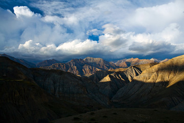 Naklejka na ściany i meble Dramatic Himalaya Mountain landscape in Dolpo region, Nepal