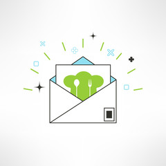 Dinner or lunch invitation letter in cool geometric design