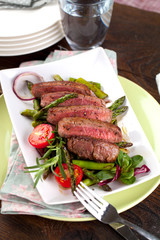 Steak mit spargel