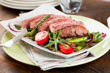Steak mit spargel