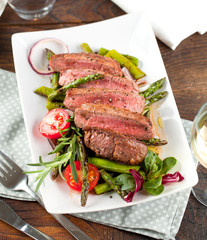 Steak mit spargel