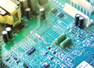 circuit board with electronic components