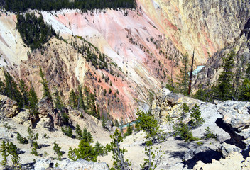 Lava with gradual colors, Yellowstone National Park
