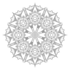  Round ornament. Vector art