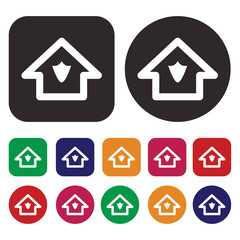 Home security icon. vector