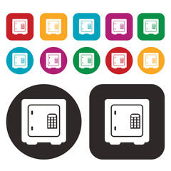 Safe icon. Safe money icon
