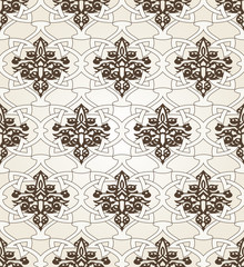 Seamless pattern background in Arabian style.