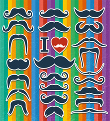 Moustaches set