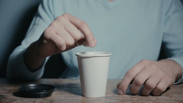 Man making a cup of tea