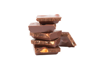 Chocolate isolated on white